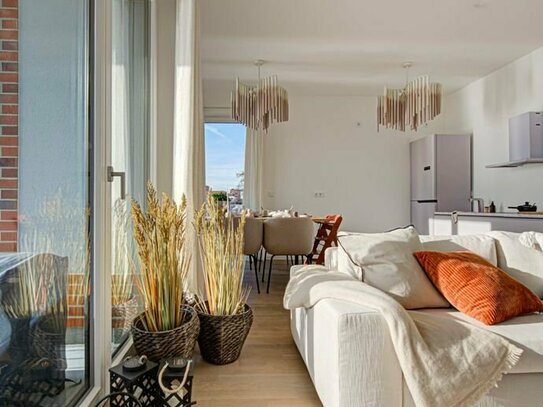 Wohnen am Wasser: Maisonette-Neubau-Eigentumswohnung auf Eiswerder mit 2 Bädern ++ Sonnen-Terrasse
