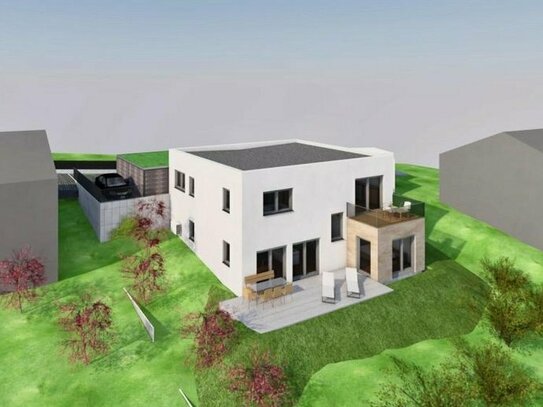 Neubau eines Einfamilienhauses mit unverbauter Aussicht