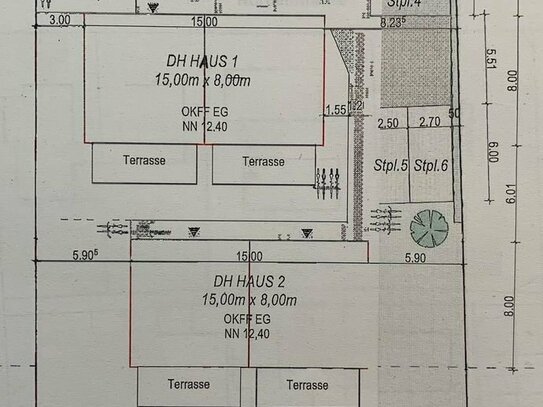 *** Baugrundstück mit 1.071qm für 2 Doppelhäuser (4 Wohneinheiten) ***