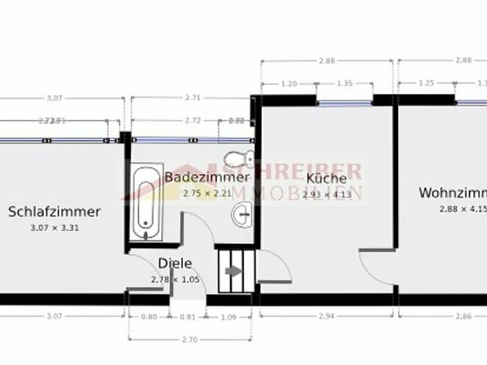 2 ZKB - Etagenwohnung in Altenkirchen - Honneroth zu vermieten.