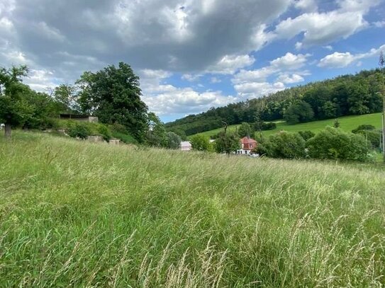 750 m² Bauland am Südhang des Erlbachtals in Kraftsdorf, 20 Minuten/25 km bis Jena- Lobeda entfernt.