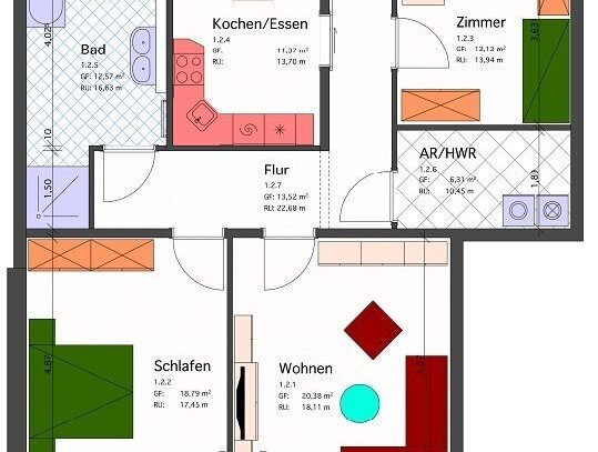 wunderschöne barrierefreie 3-Raum Erdgeschosswohnung mit Terrasse und Fußbodenheizung