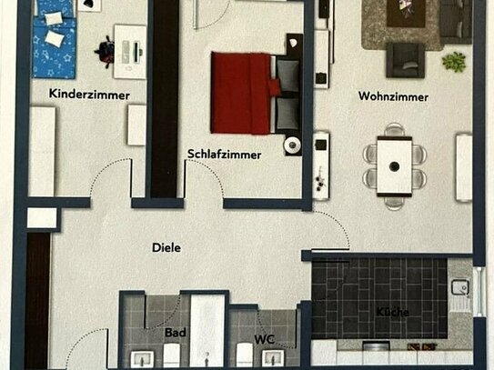 ***Charmante*** 3-Zimmer-Wohnung in erstklassiger Lage in Maintal Bischofsheim inkl. Stellplatz