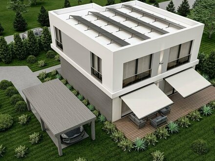 Neubauprojekt in Hermsdorf: Moderne Cubus-Villa mit großzügigen ca 200m² Wohnfläche, schlüsselfertig