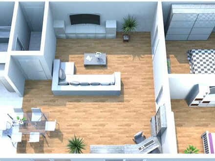 helle, moderne 3-Raum-DG-Wohnung mit offener Wohnküche