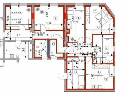 7-Raum Wohnung im EG in Wohn- und Geschäftshaus in Ilmenau ab sofort zu vermieten