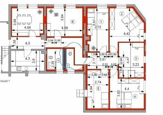 7-Raum Wohnung im EG in Wohn- und Geschäftshaus in Ilmenau ab sofort zu vermieten