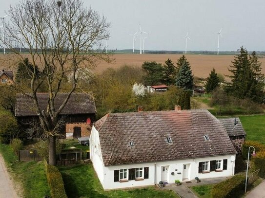 Großes Haus mit Scheune in der grünen Uckermark