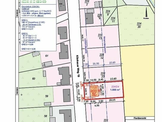 Positiver Bauvorbescheid! Letztes Baugrundstück auf ca.1.000m² für ein Ein- oder Doppelhaus