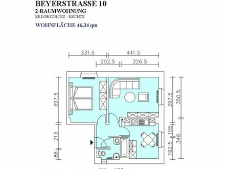 Schöne 2-Raum-Wohnung in ruhiger Lage