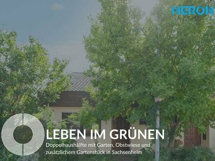 LEBEN IM GRÜNEN - DHH mit Garten, Obstwiese und zusätzlichem Gartenstück in Sachsenheim