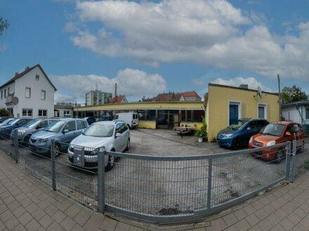 Lagerhalle oder Autoverkaufsplatz mit Wohnhaus in Fürth-Süd - Gegen Gebot