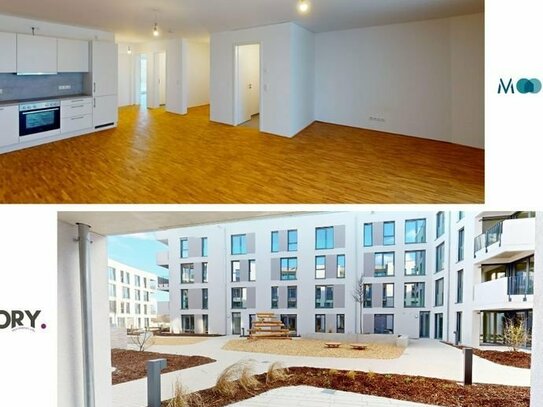 Moderne 3-Zimmer-Wohnung mit Terrasse und Einbauküche im Neubauquartier "Glory"