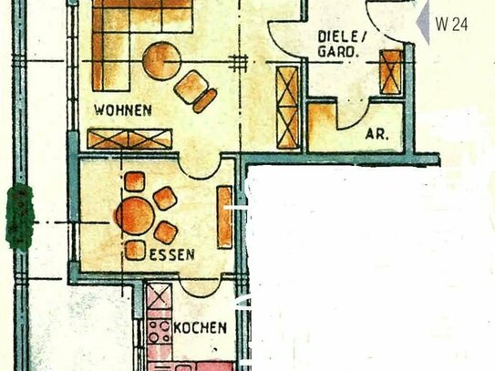 2,5 Raum DG Wohnung mit großer Dachterrasse in der Grietgasse Jena Zentrum