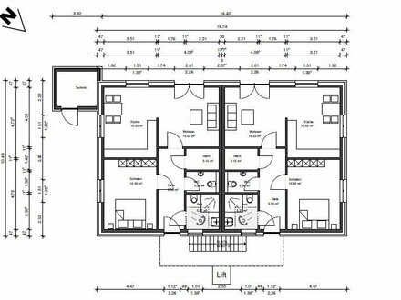 Sicher und komfortabel Leben im Alter Neubau mit Balkon, und Fahrstuhl in Apen barrierefrei für Senioren und Menschen m…