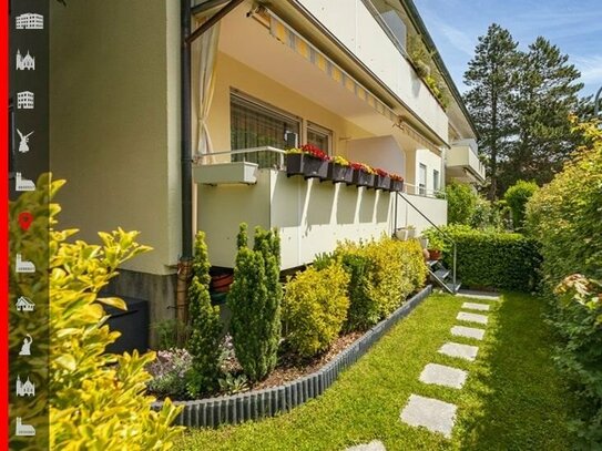 Gepflegte 3-Zimmer-Wohnung mit sonnigem Garten in ruhiger Wohngegend