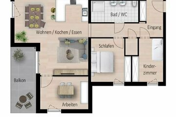 Hochwertige, schöne 4-Zimmer- Neubauwohnung im Herzen von Urloffen