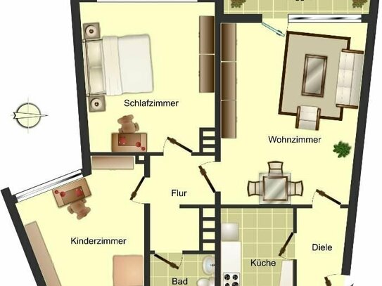 3 Zimmer-Wohnung in Solingen-Wald