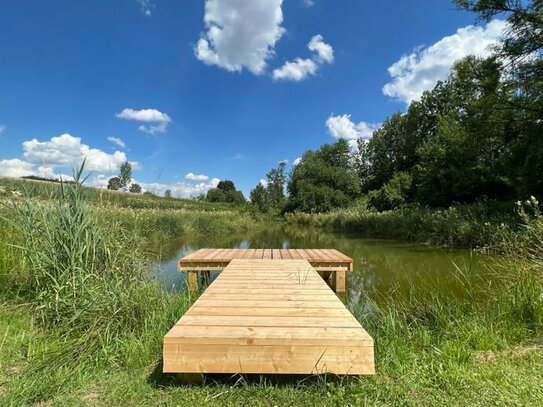 Nicht einsehbar - Traumhaftes Freizeitgrundstück mit eigenem Schwimmweiher