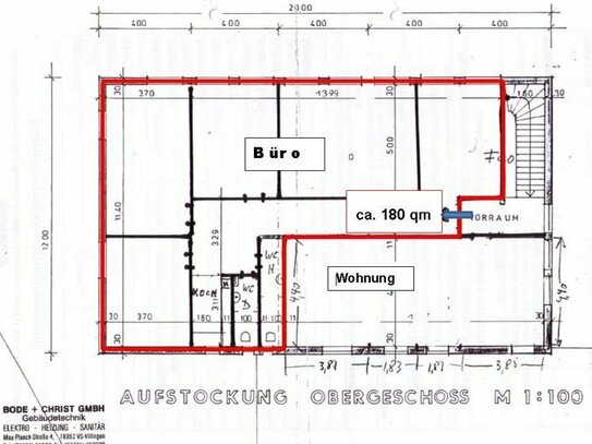 Büroetage 165 qm, 5 Räume, VS- Villingen Gewerbegebiet Vockenhausen