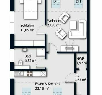 Wohnung in Doppelhaushälfte mit Ausbaureserve sucht neuen Eigentümer