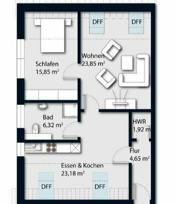 Wohnung in Doppelhaushälfte mit Ausbaureserve sucht neuen Eigentümer