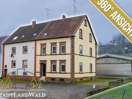 Zwei Einfamilienhäuser zum Ausbauen inkl. Halle und Garten - Nünschweiler (Pfalz)