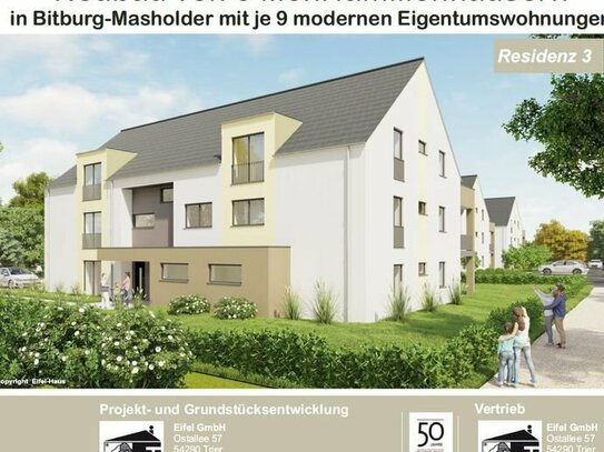 Attraktive Eigentumswohnung Bitburg - Masholder - W-0-01 - Förderung ISB und KfW möglich!