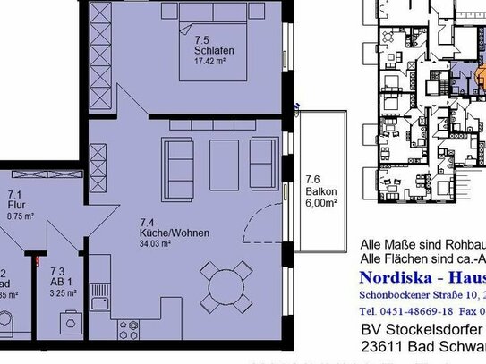 Eigentumswohnung in Bad Schwartau Beispielwohnung 7 EG