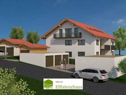 * Neubauprojekt in Drachselsried * Gemütliche 3-Zimmer-ETW, KfW40, DG mit Balkon und Garage