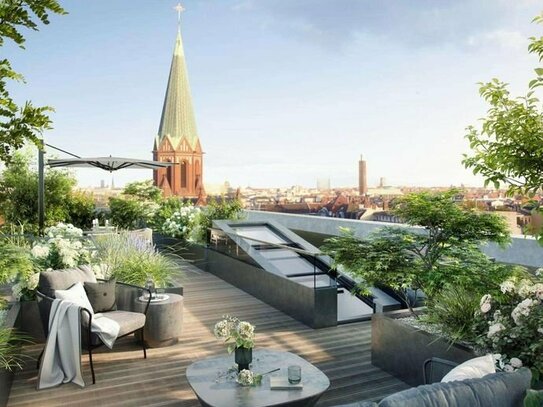 Luxus-Penthouse am Ludwigkirchplatz - Einzigartiges Wohnen mit Dachterrasse im PHOENIX