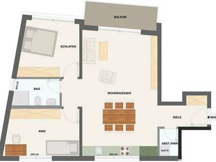 Moderne 3-Zimmer-Wohnung in Eschborn, Keller, Tiefgarage, barrierefrei