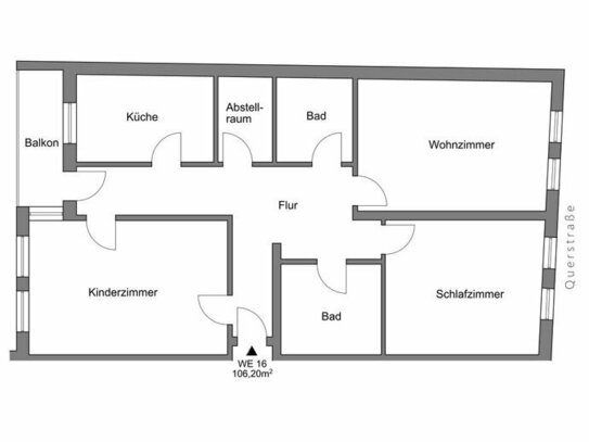 Geräumige 3-Raum Wohnung im Herzen Gothas zu vermieten