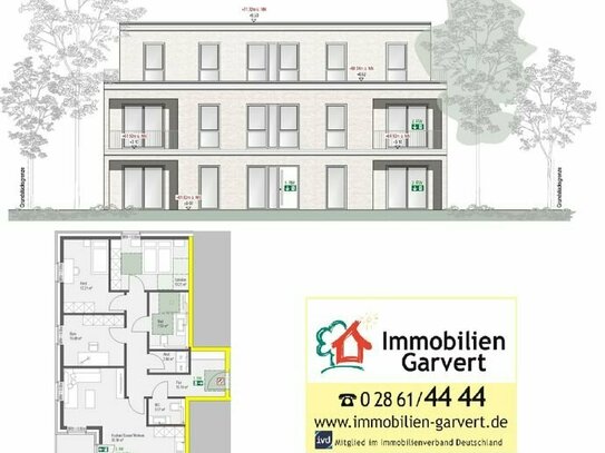 Top-Lage in Raesfeld - Stilvolle Neubau Eigentumswohnung im Obergeschoss mit Aufzug und Loggia_A2391