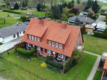 Nur 100 m bis zum Elbstrand: 4-Zimmer-Wohnung mit Terrasse in Schnackenburg/E.