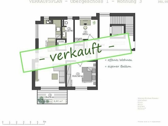 *VERKAUFT* Hochwertige Eigentumswohnung, 3 Zimmer mit Balkon, 78,71 m²