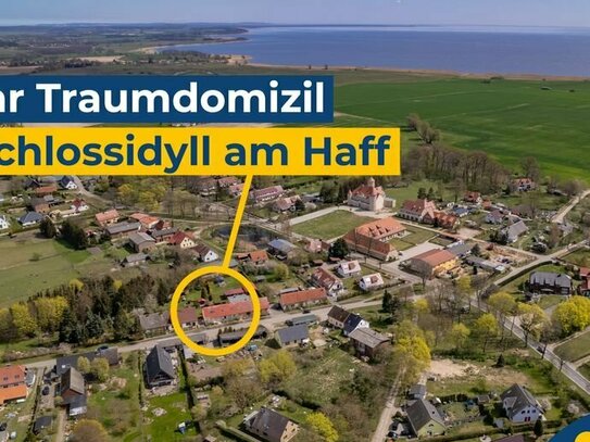 3-Zi-Inselwohnung in Wassernähe mit Schlossblick und Garten, voll ausgestattet