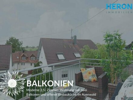 BALKONIEN - Moderne 2,5-Zimmer-Wohnung mit zwei Balkonen und offener Küche in Auenwald