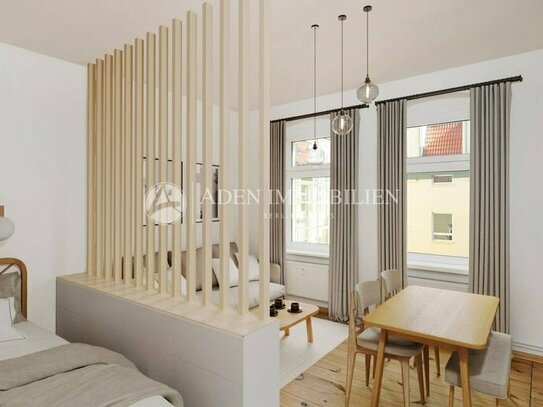 Sofort verfügbar in Friedrichshain: 1-Zimmer-Wohnung mit Aufzug und ausgestatteter Küche