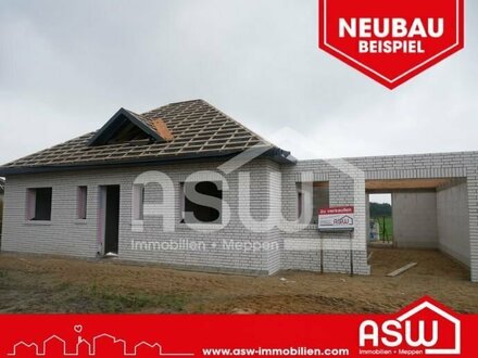 Musterhaus! Exklusiver Neubaubungalow mit massiver Garage und Teilausbau im Dachgeschoss