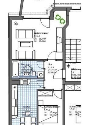 schöne 2-Raum Dachgeschosswohnung mit Südbalkon