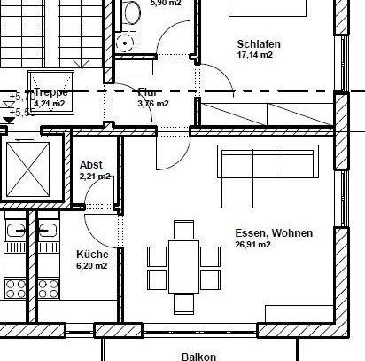 schöne moderne Dachgeschosswohnung