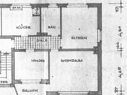 Wohnung ca. 71 m² / Balkon / Küche