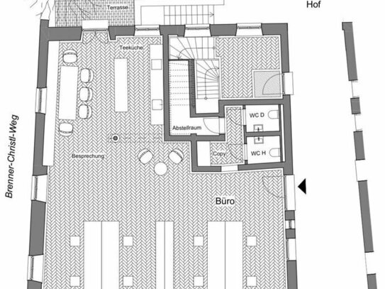 Schönes Büro im Altbau