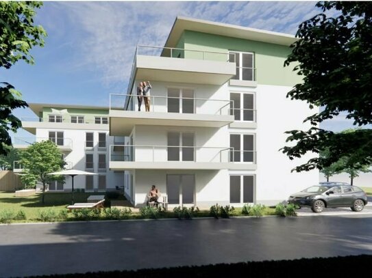 Neubau! 2- Zi.-Wohnung im 1. OG mit Balkon im Baugebiet Ellmosener Wies am Ortsrand von Bad Aibling