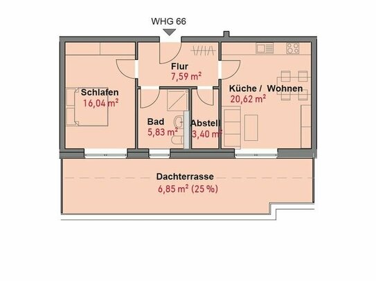 Wohnungstyp 7, Wohnung 66, Haus 3