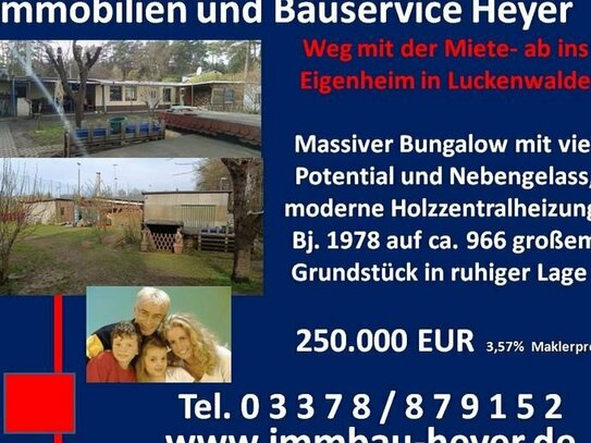 Bungalow in Luckenwalde auf großzügigem Grundstück