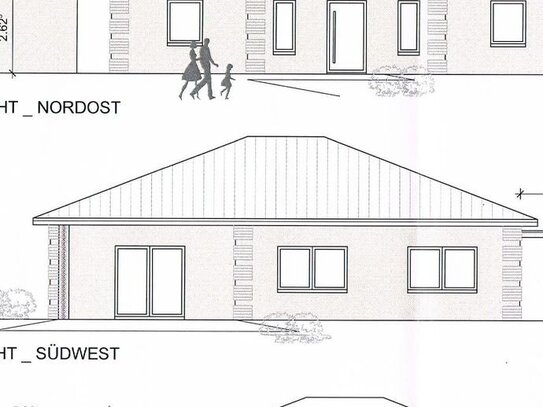 ..schlüsselfertiger Bungalow Neubau mit Wärmepumpe