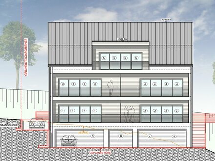 Baugrundstück und Planung für 5 WE mit Baugenehmigung