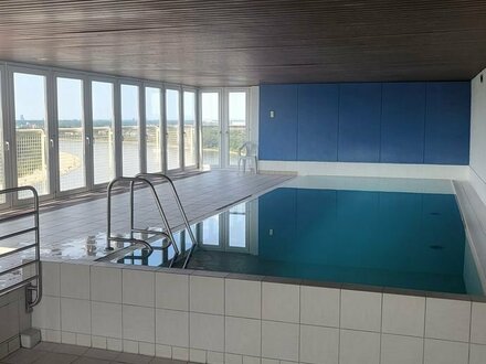 ***TOP-PREIS: Möblierte 75 m² Whg. (2,5 Zi.) + Schwimmbad + Einbauküche + Balkon****Direkt am Rhein in Top-Lage***